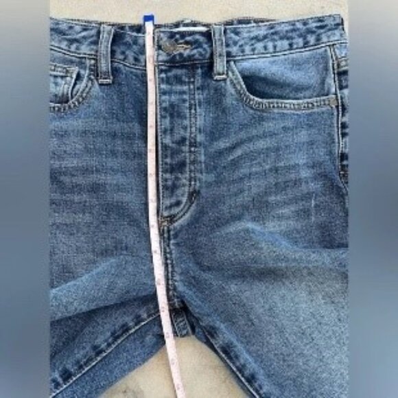 ✨2X HP✨NWT Sam Edelman Stiletto High Rise Straight Raw Edge Hem Jeans - Size 4 - Picture 9 of 13